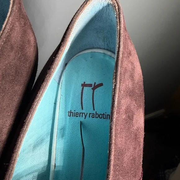 Thierry Rabotin Brown Suede Heeled Mary Jane’s Size EU 38.5 - Picture 7 of 7